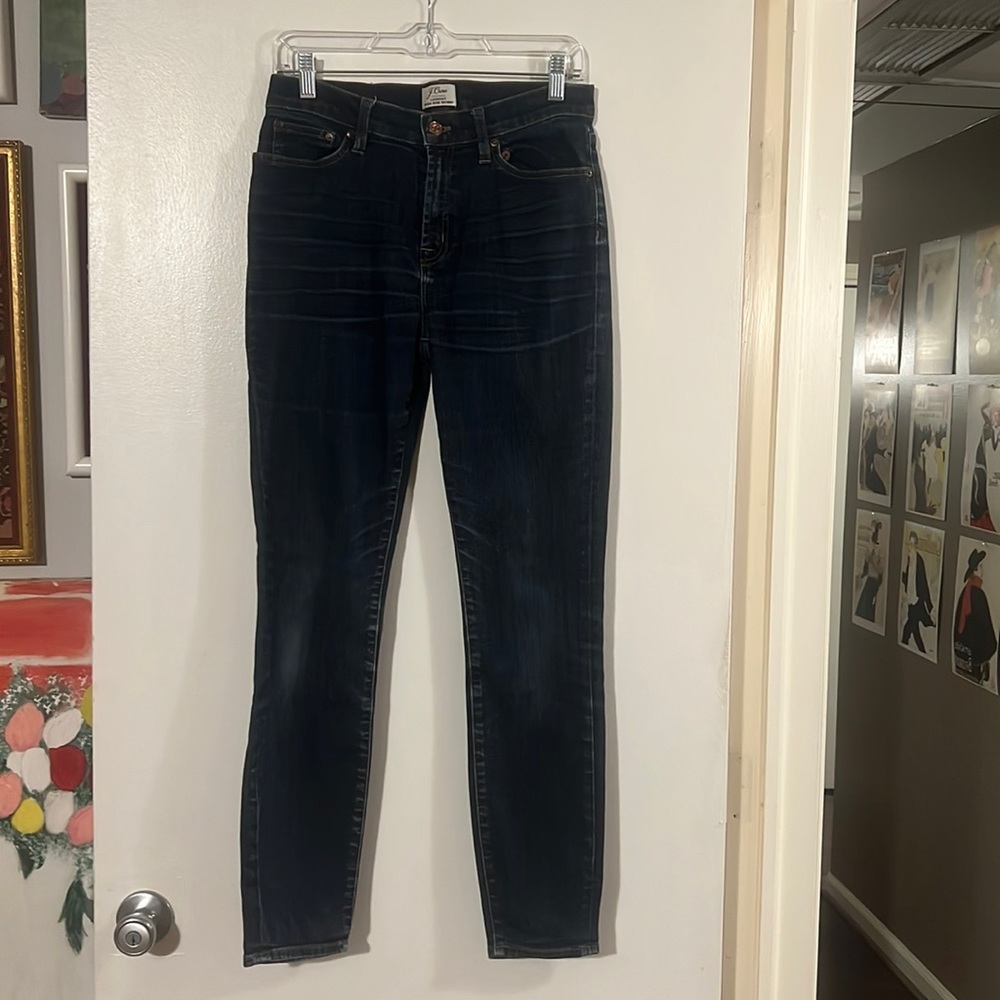 J. Crew lookout high rise skinny stretch blue denim jeans